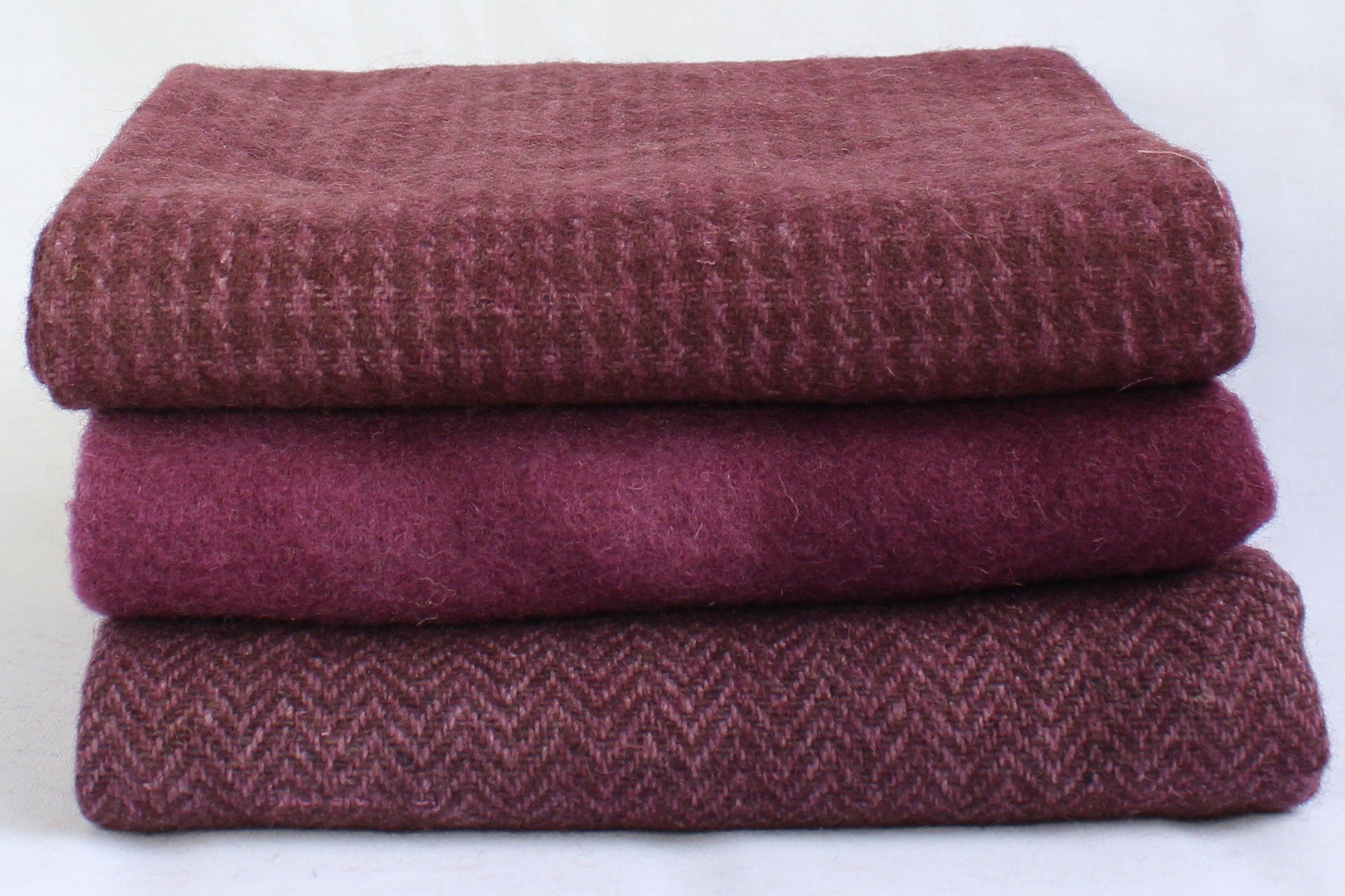 Hand Dyed Wool Fabric - Bordeaux