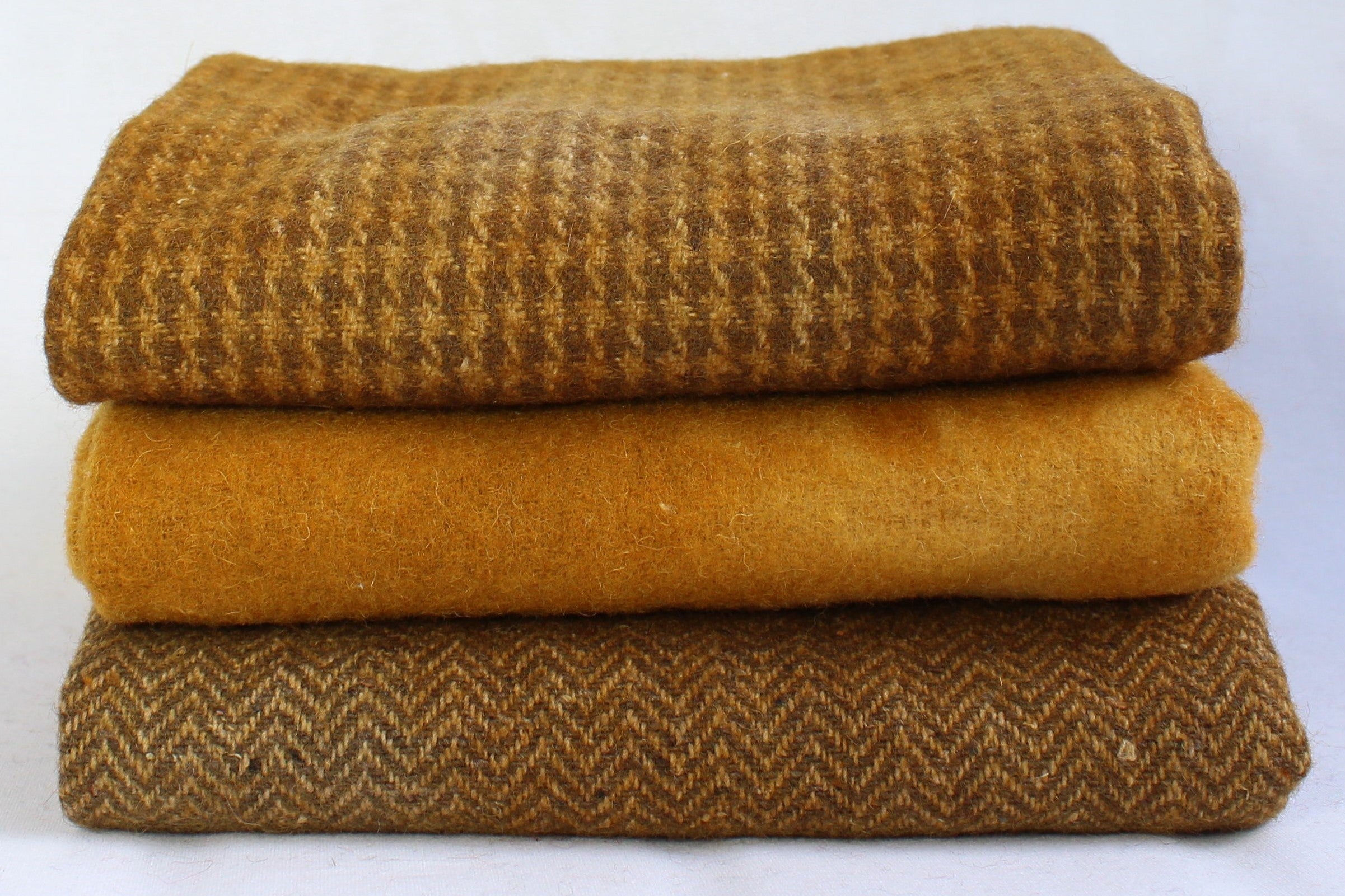 Hand Dyed Wool Fabric - Bronze