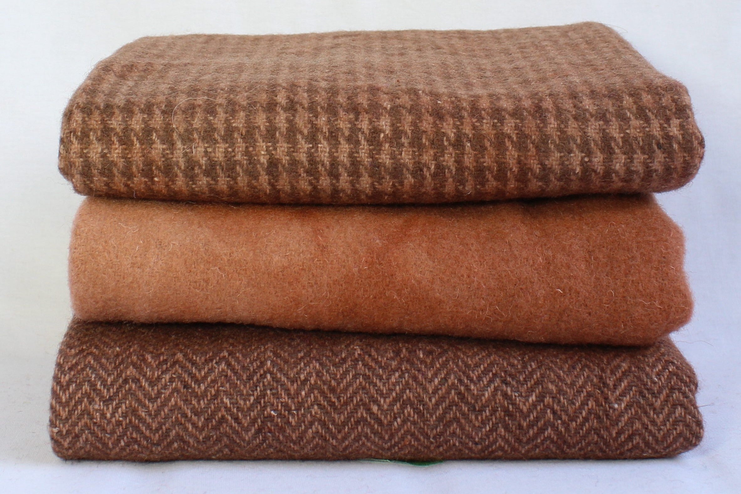 Hand Dyed Wool Fabric - Burnt Umber