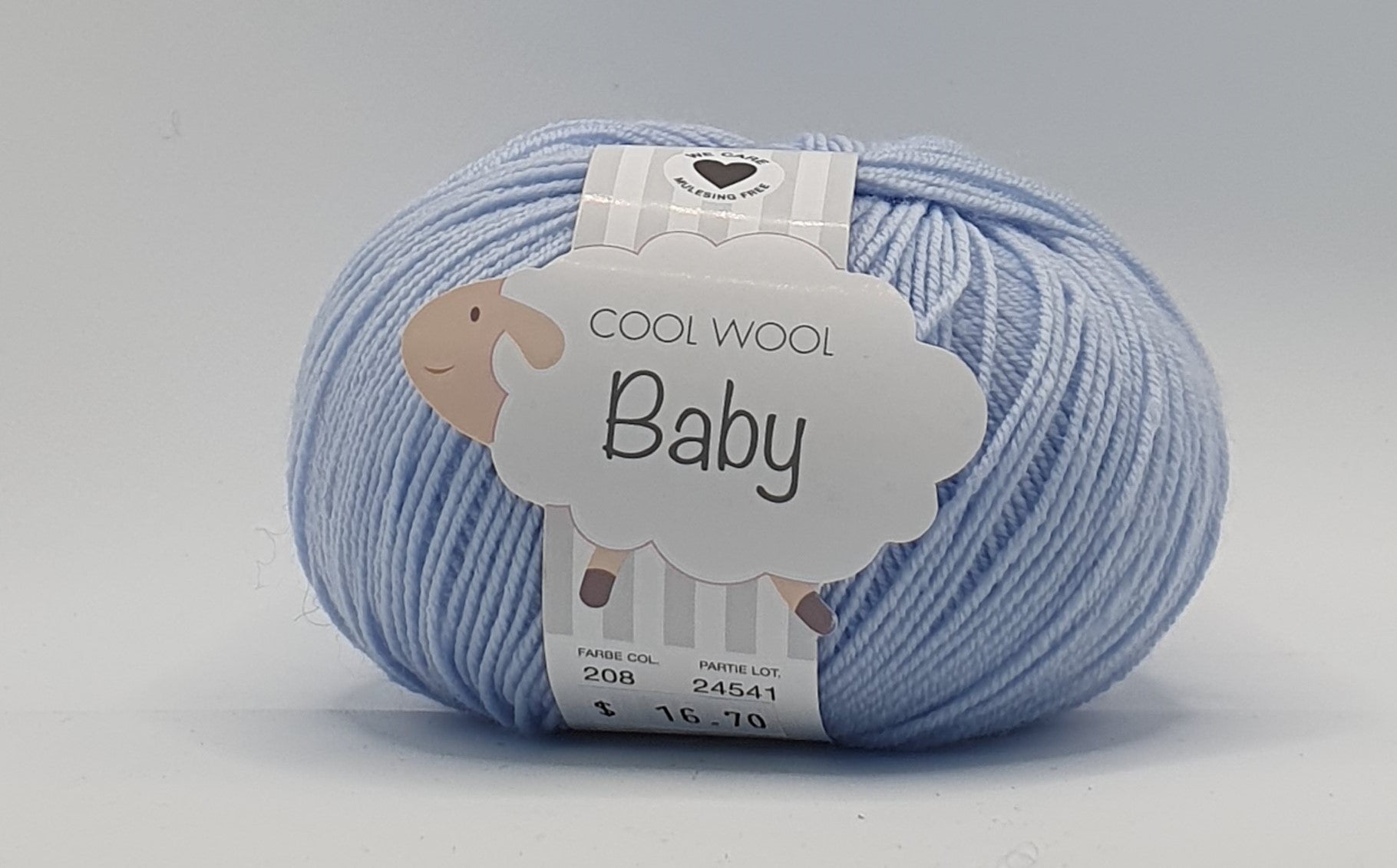 Lana Grossa Cool Wool Baby - 100% Merino - 4 Ply - Soft Blue (208)
