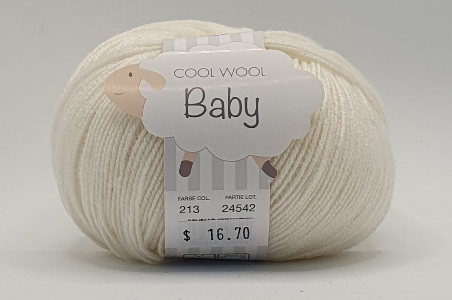 Lana Grossa Cool Wool Baby - 100% Merino - 4 Ply - Natural (213)