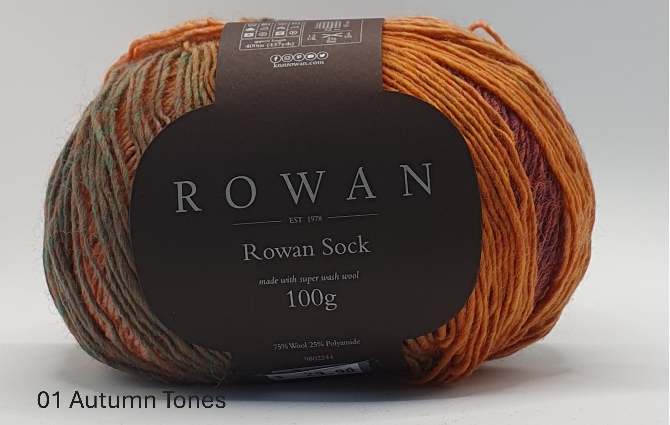 Rowan Sock - 75% Wool 25% Polymide - 4 Ply - Jewel