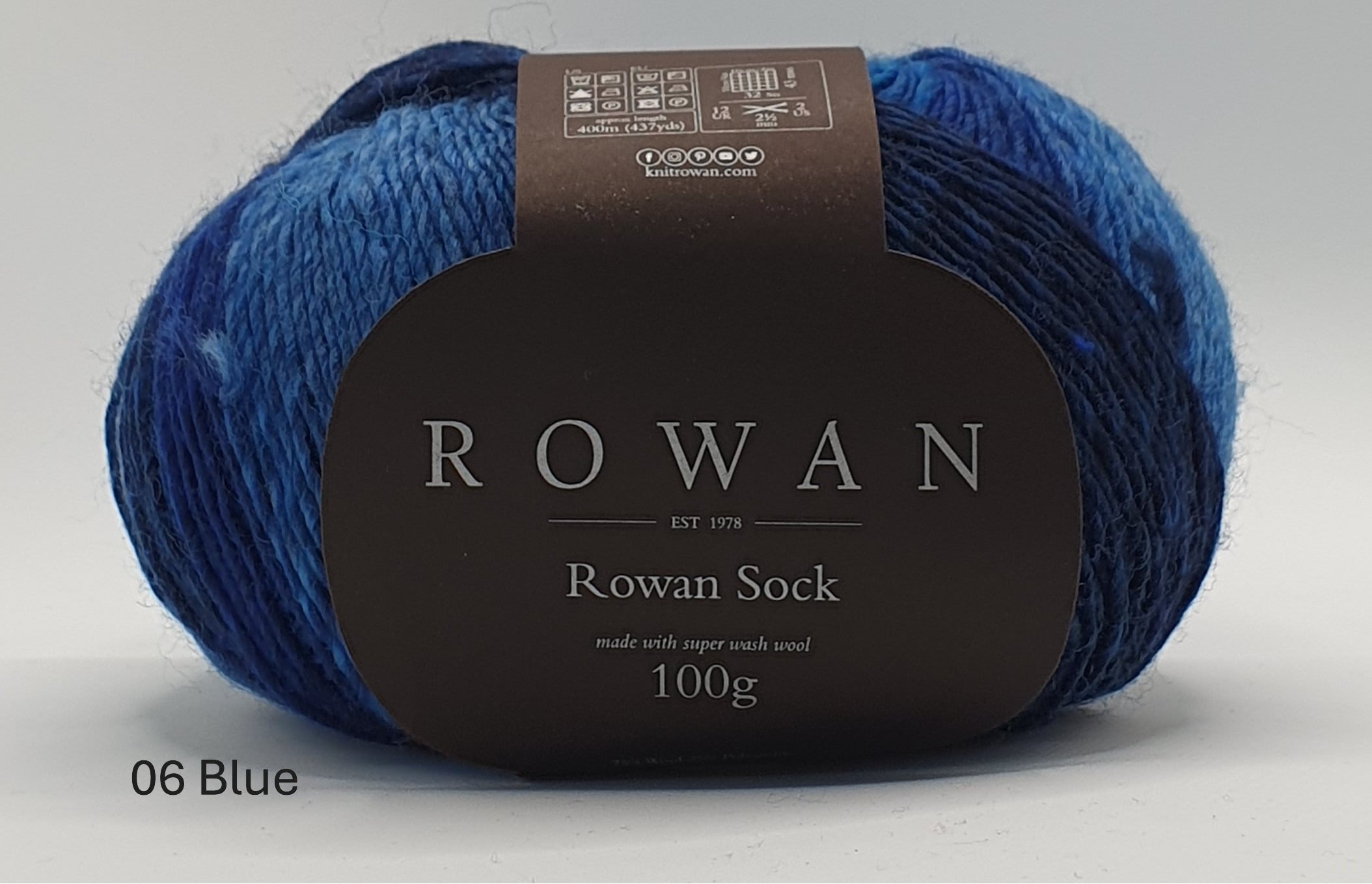 Rowan Sock - 75% Wool 25% Polymide - 4 Ply - Ocean