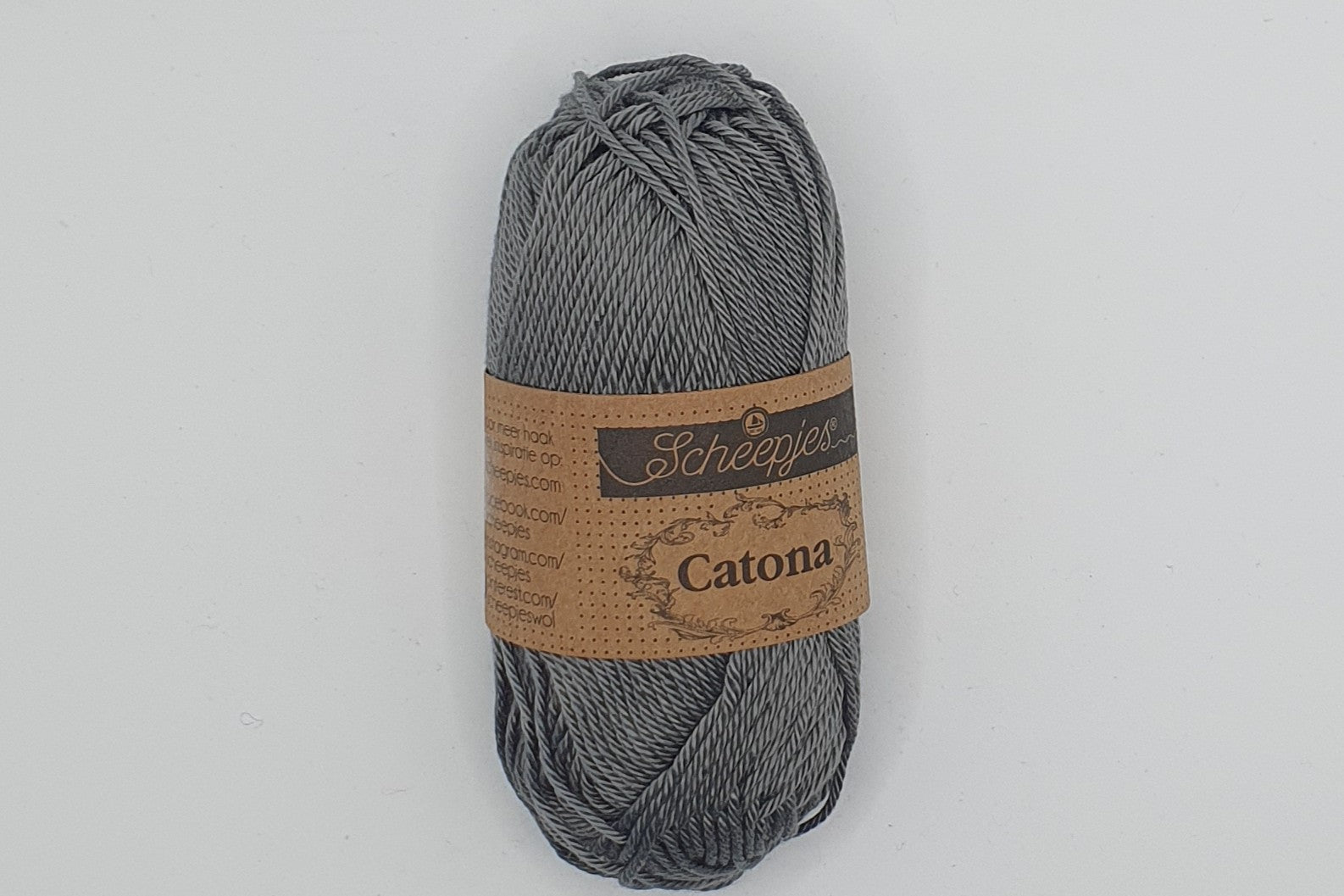 Scheepjes Catona - 100% Mercerised Cotton - 4 Ply - Metal Grey