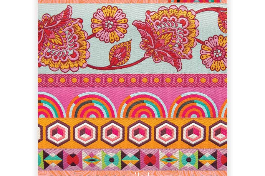 Renaissance Ribbons - Designer Ribbon Pack - Tula Pink Vintage - Strawberry