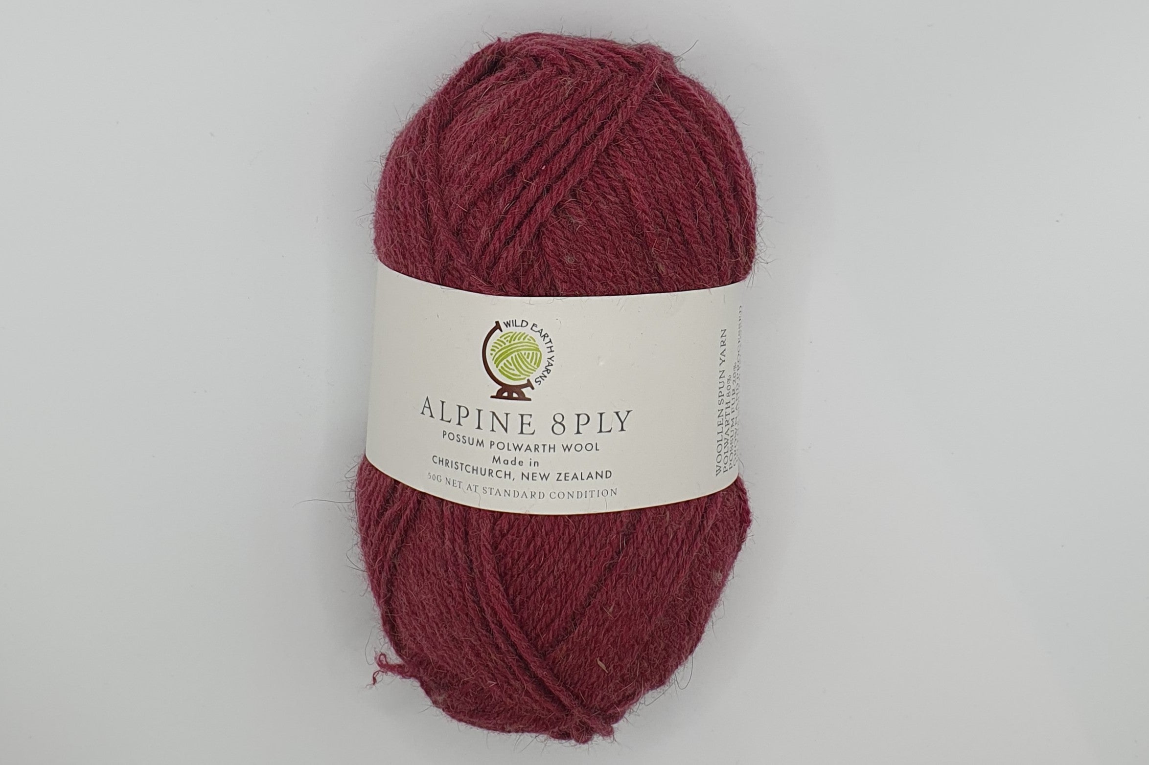 Wild Earth Yarn Alpine - Possum Polwarth - 8 ply - Angelica