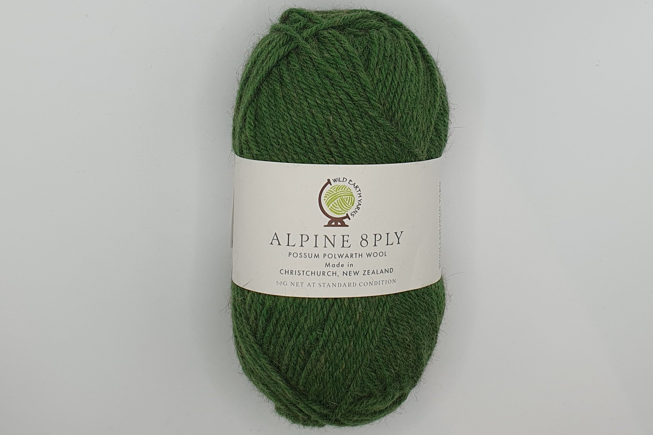 Wild Earth Yarn Alpine - Possum Polwarth - 8 ply - Pine