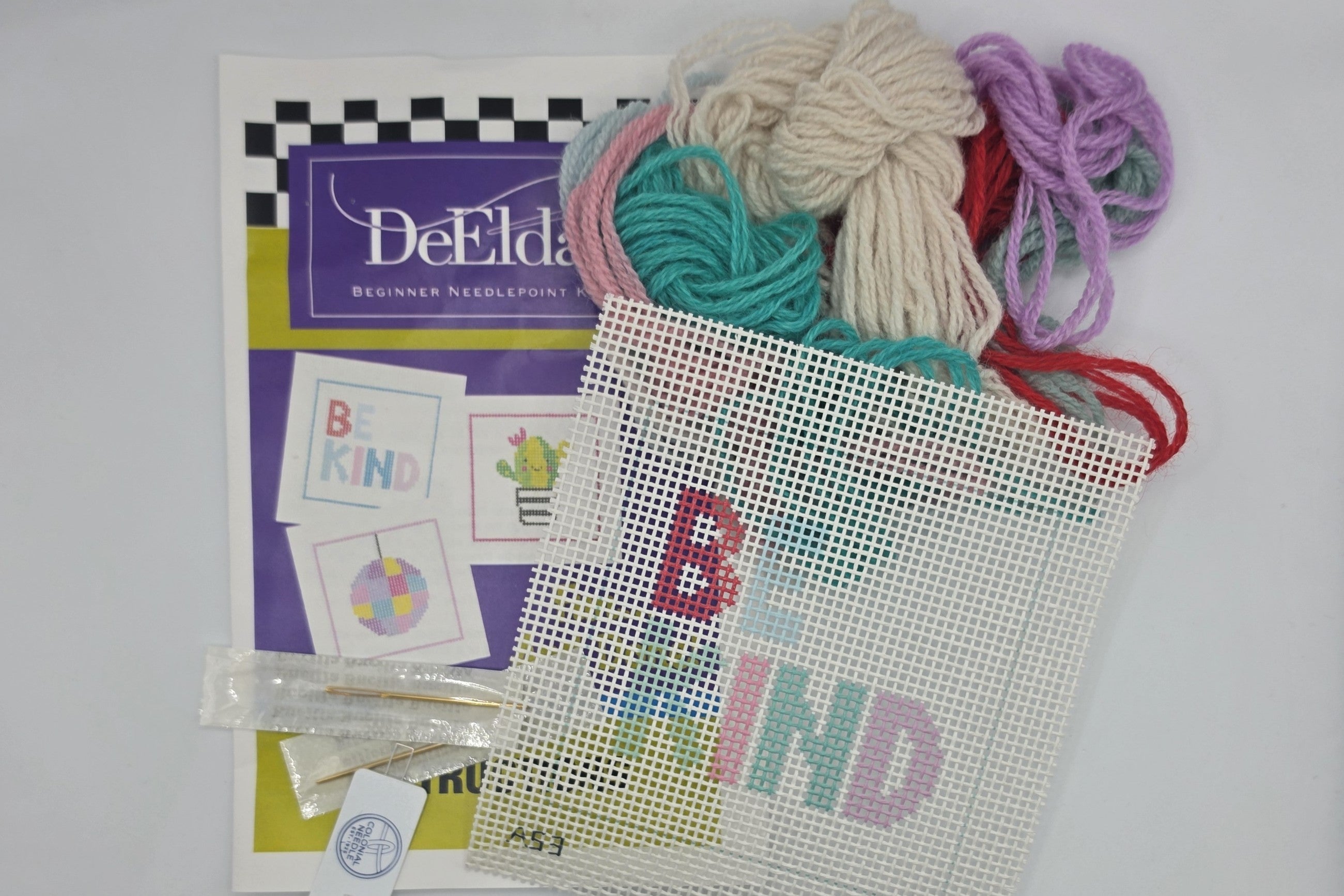 De-Elda - Beginner Needlepoint Kit - Be Kind