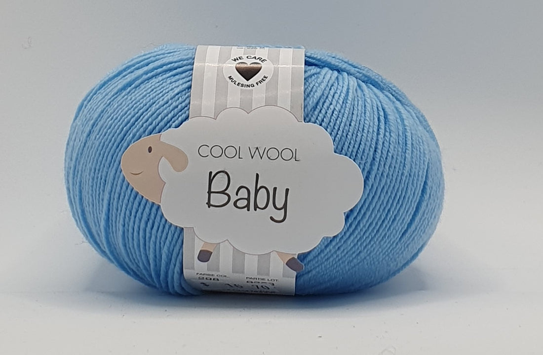 Lana Grossa Cool Wool Baby - 100% Merino - 4 Ply - Baby Blue (298)