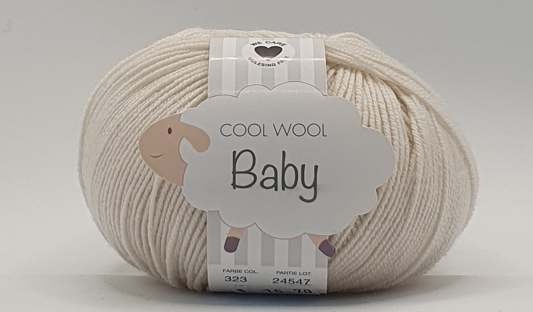 Lana Grossa Cool Wool Baby - 100% Merino - 4 Ply - Ecru (323)
