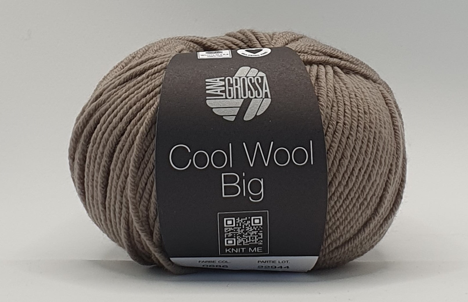 Lana Grossa Cool Wool Big - 100% Merino - 8 Ply - Brown/Grey (0686)
