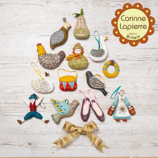 Corinne Lapierre Felt Craft Book - 12 Days of Christmas Felt Decorations