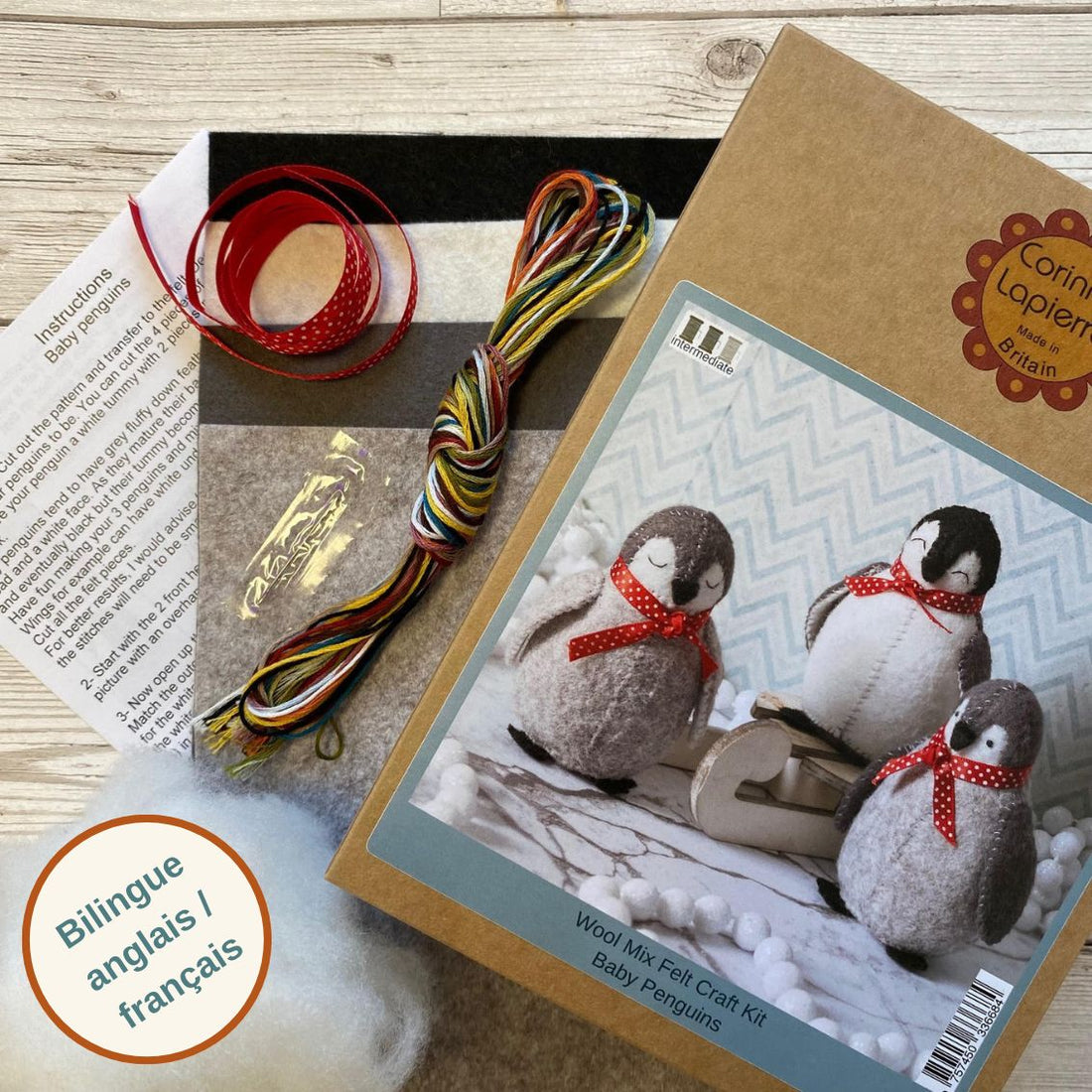 Corinne Lapierre Felt Craft Kit - Baby Penguins