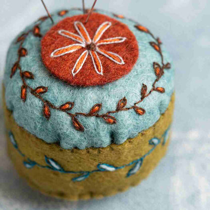 Corinne Lapierre Felt Craft Kit - Embroidered Scissor Pouch &amp; Mini Pincushion