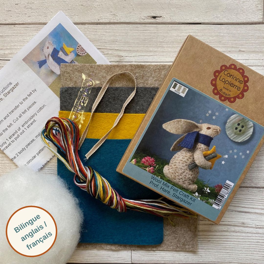 Corinne Lapierre Felt Craft Kit - Professor Hare, Stargazer