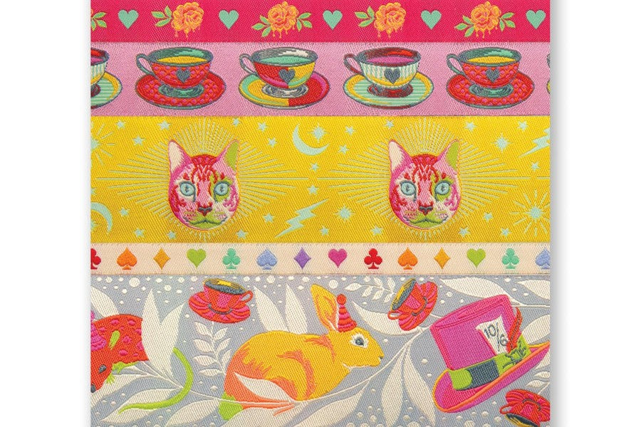 Renaissance Ribbons - Designer Ribbon Pack - Tula Pink Curiouser &amp; Curiouser - Wonder