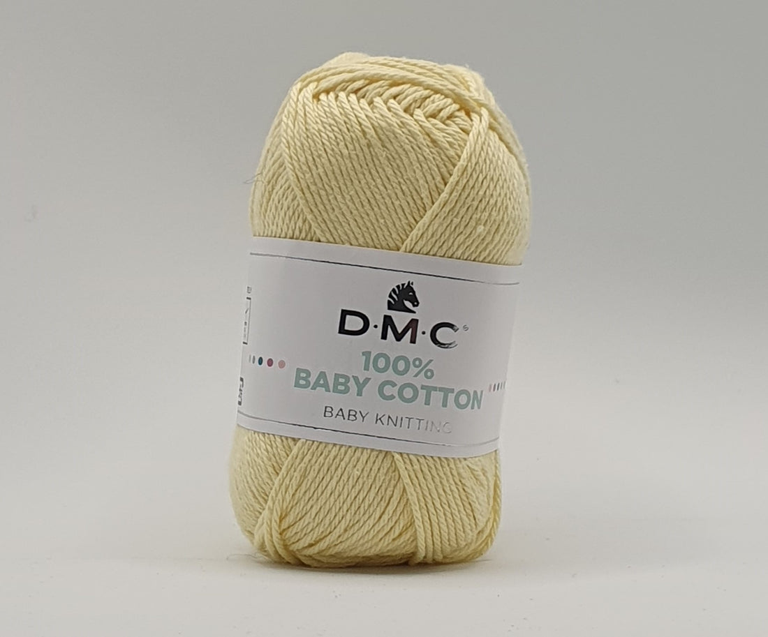 DMC Baby Cotton - 100% Cotton - 8 Ply - Baby Yellow