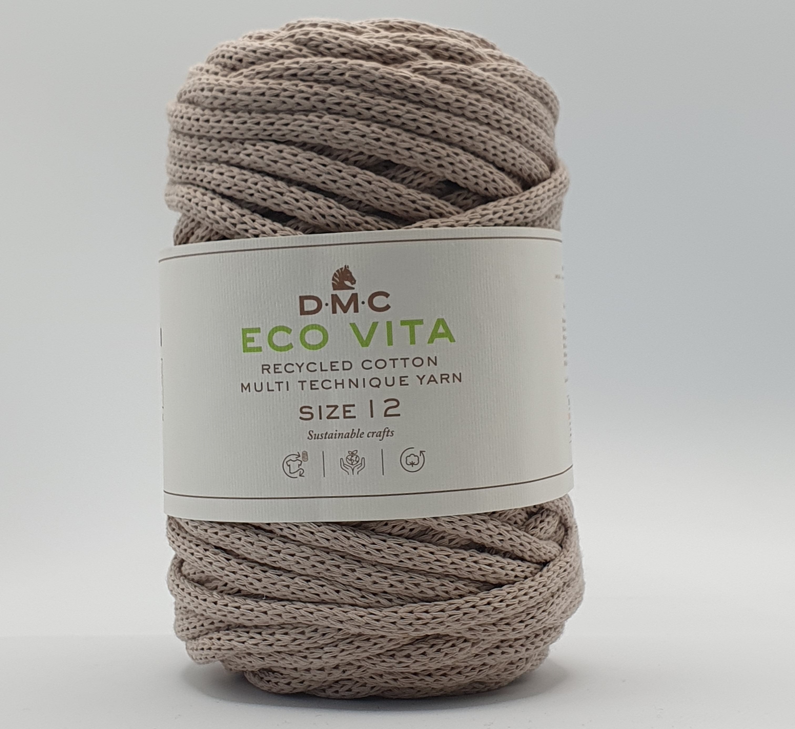 DMC Eco Vita - Recycled Cotton - 4mm Tubular Yarn - Beige