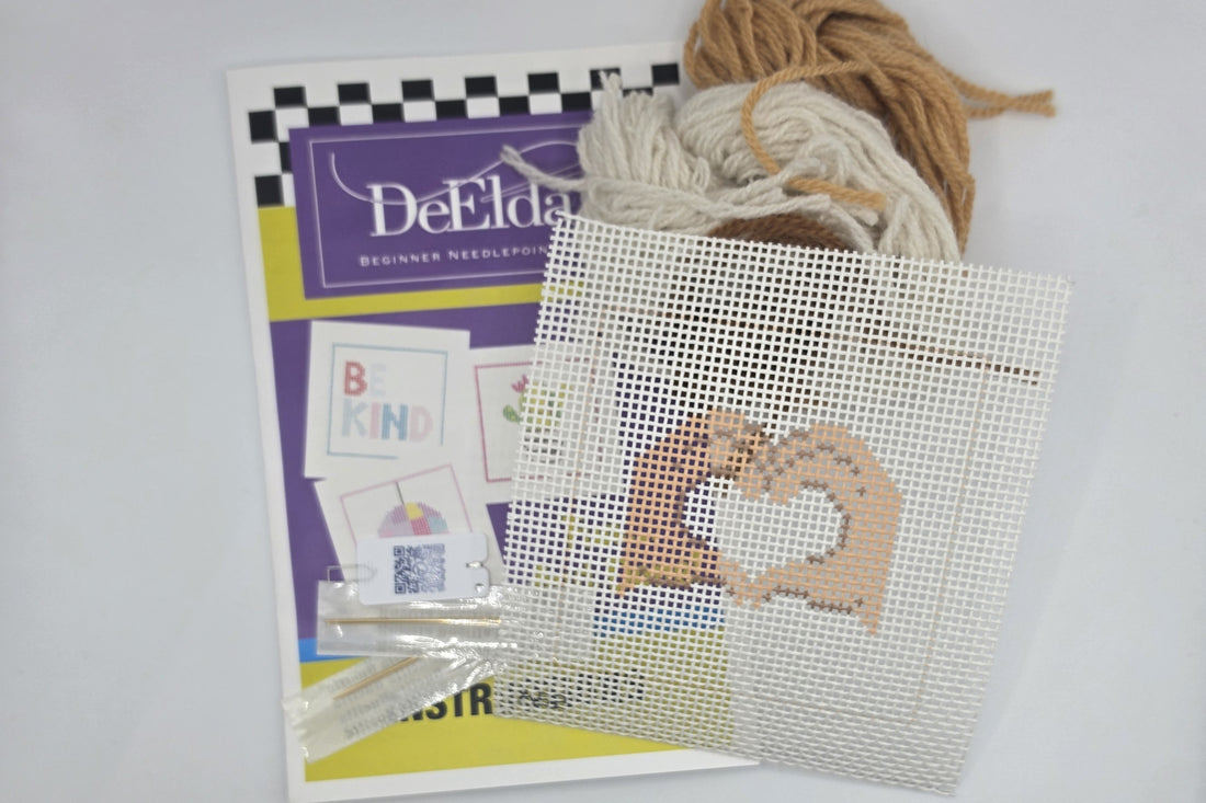 De-Elda - Beginner Needlepoint Kit - Heart Hands
