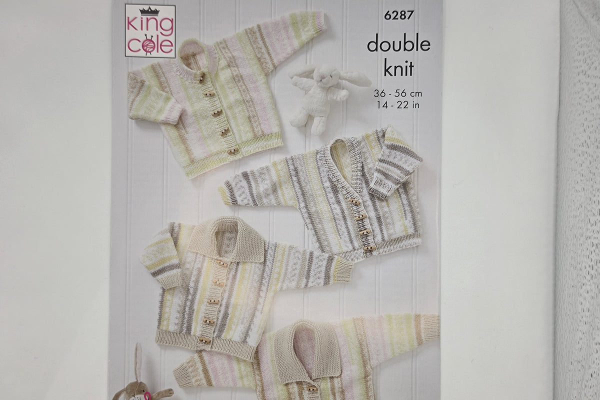 King Cole - Knitting Pattern - 6287 - Cardigans