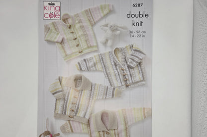 King Cole - Knitting Pattern - 6287 - Cardigans