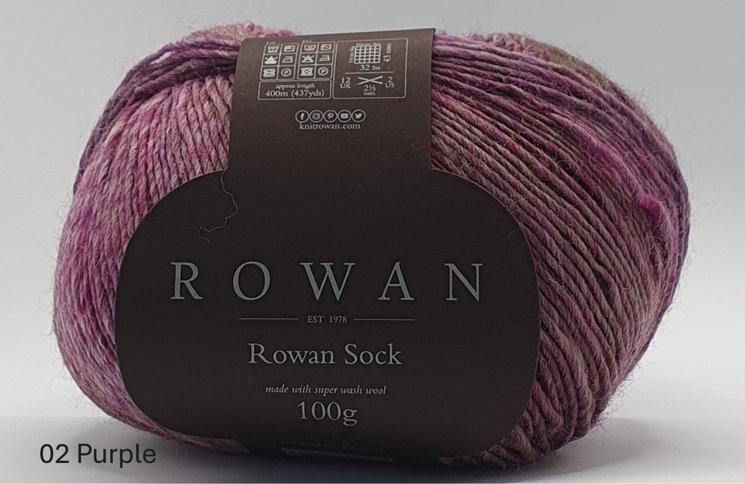 Rowan Sock - 75% Wool 25% Polymide - 4 Ply - Heather
