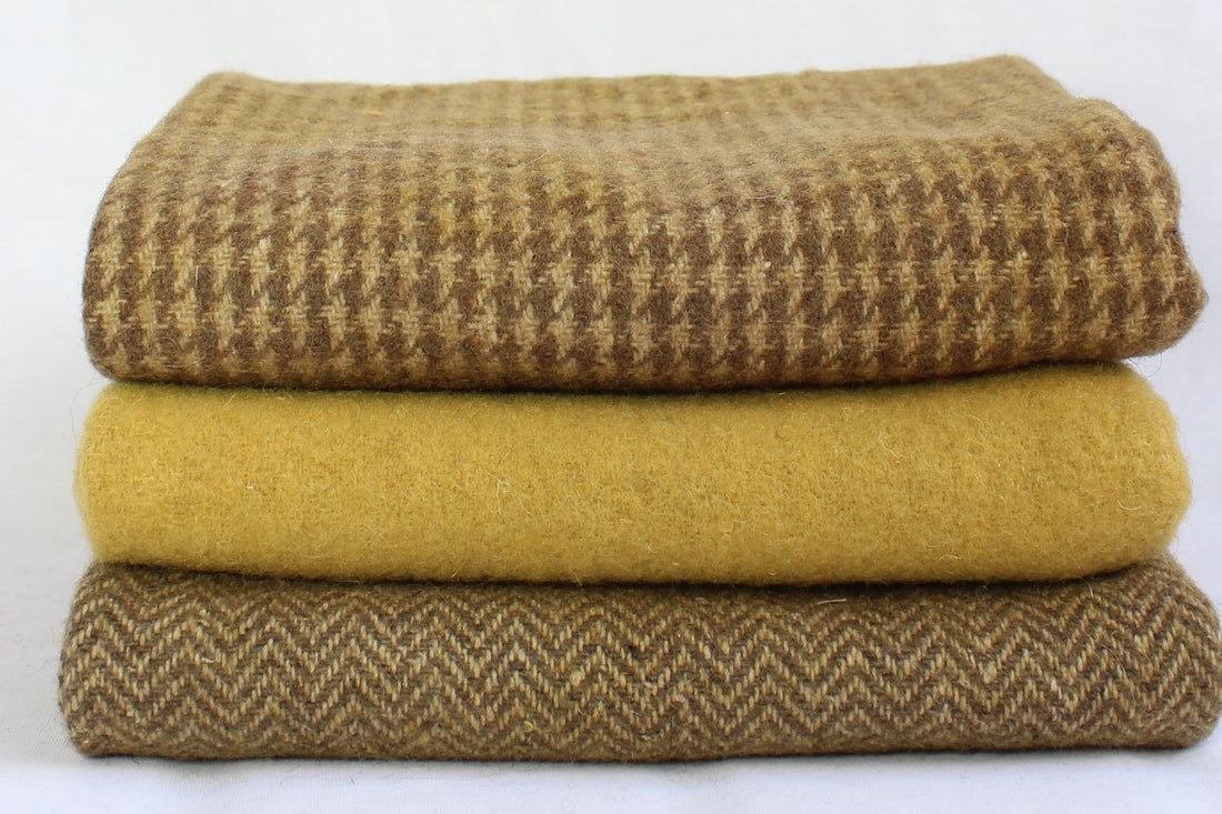 Hand Dyed Wool Fabric - Sugar Cane