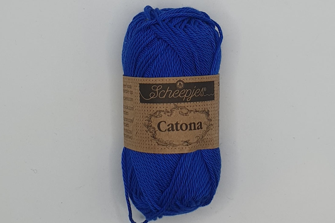 Scheepjes Catona - 100% Mercerised Cotton - 4 Ply - Electric Blue