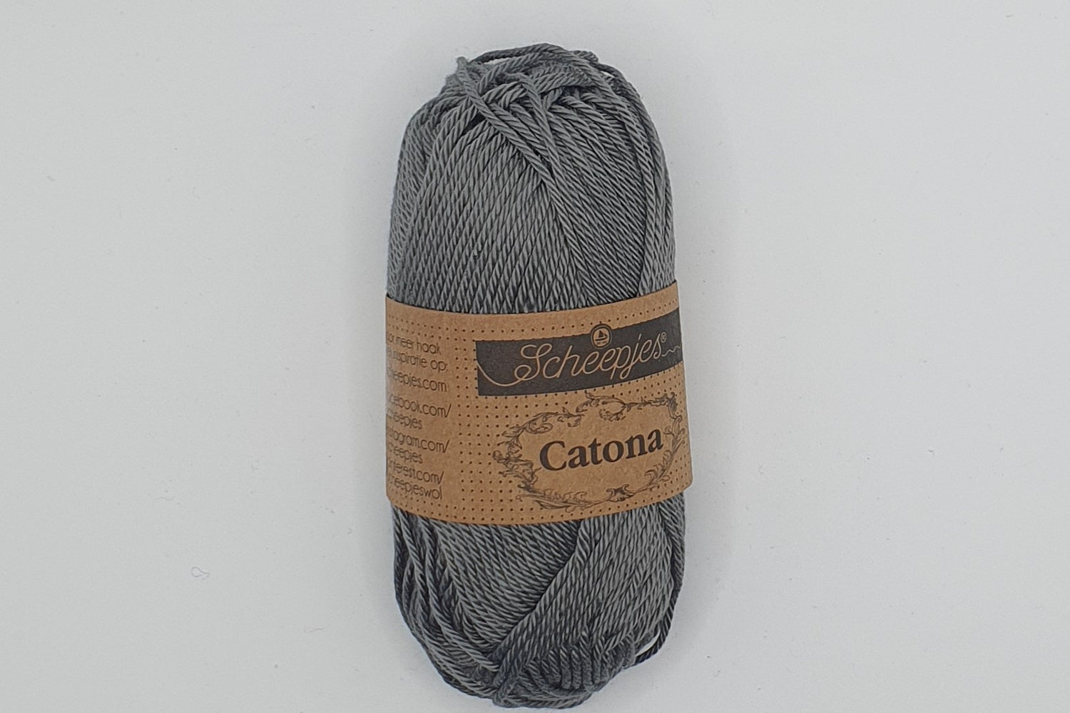 Scheepjes Catona - 100% Mercerised Cotton - 4 Ply - Metal Grey