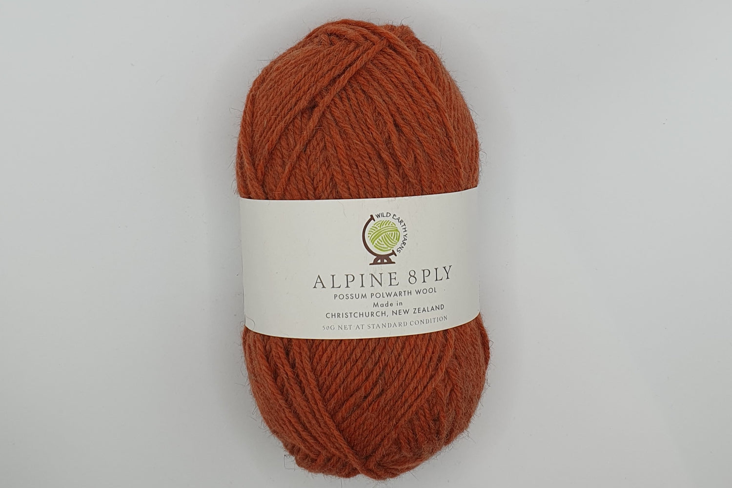 Wild Earth Yarn Alpine - Possum Polwarth - 8 ply - Copper