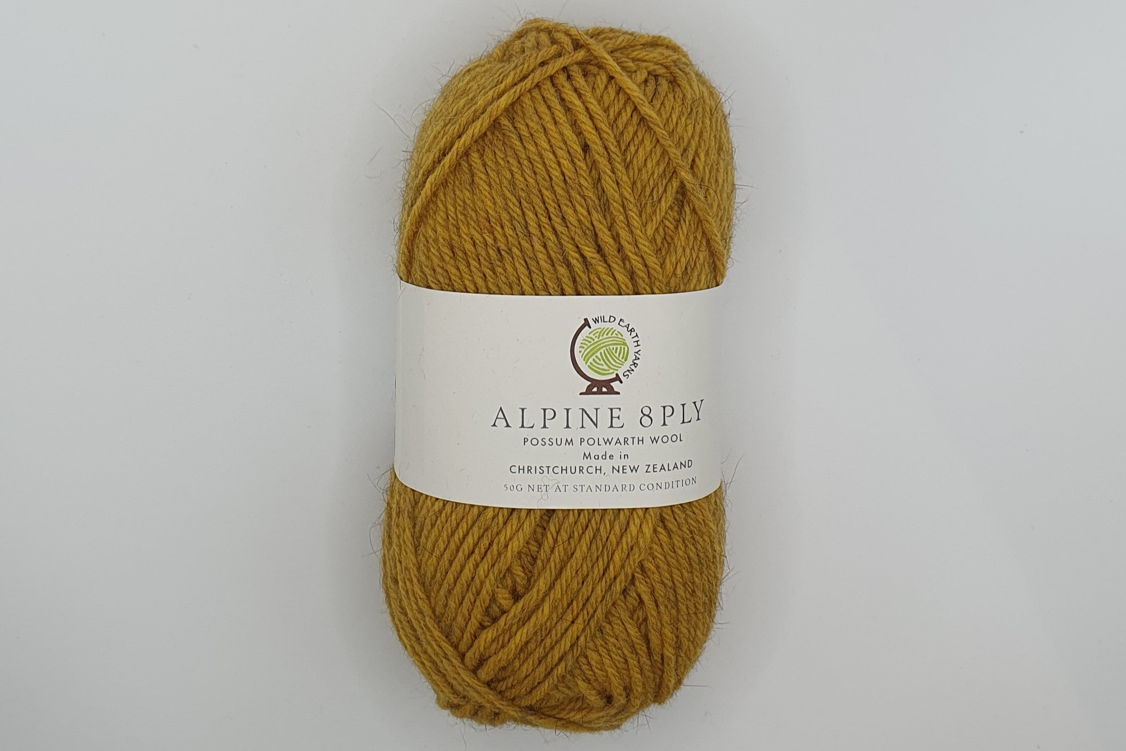 Wild Earth Yarn Alpine - Possum Polwarth - 8 ply - Kowhai
