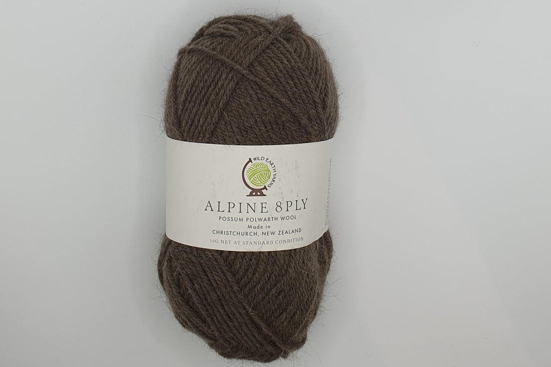Wild Earth Yarn Alpine - Possum Polwarth - 8 ply - Storm